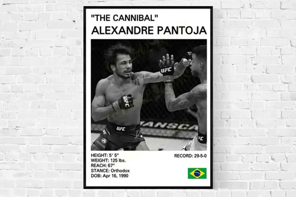 Cuadros De Alexandre Pantoja Ufc El Caníbal Peleador + Marco 7