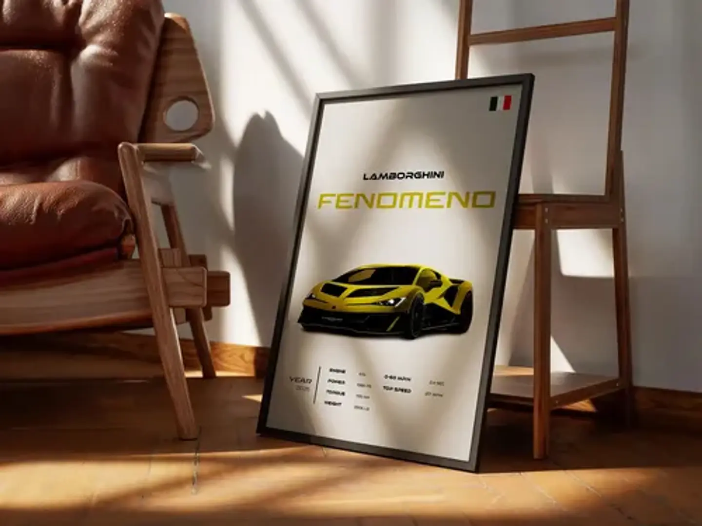 Cuadro Auto Lamborghini Fenomeno Deportivo + Marco 1