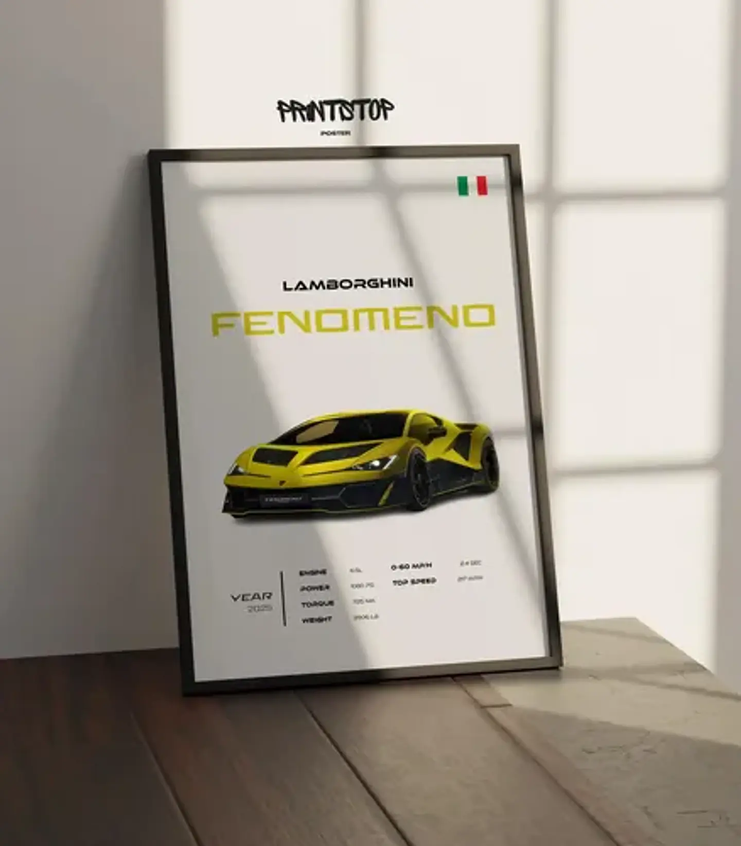 Cuadro Auto Lamborghini Fenomeno Deportivo + Marco 2