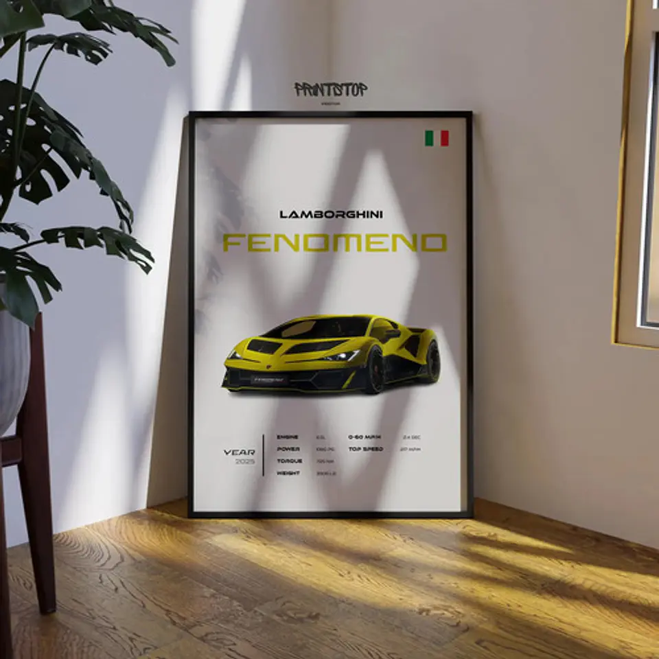 Cuadro Auto Lamborghini Fenomeno Deportivo + Marco 3