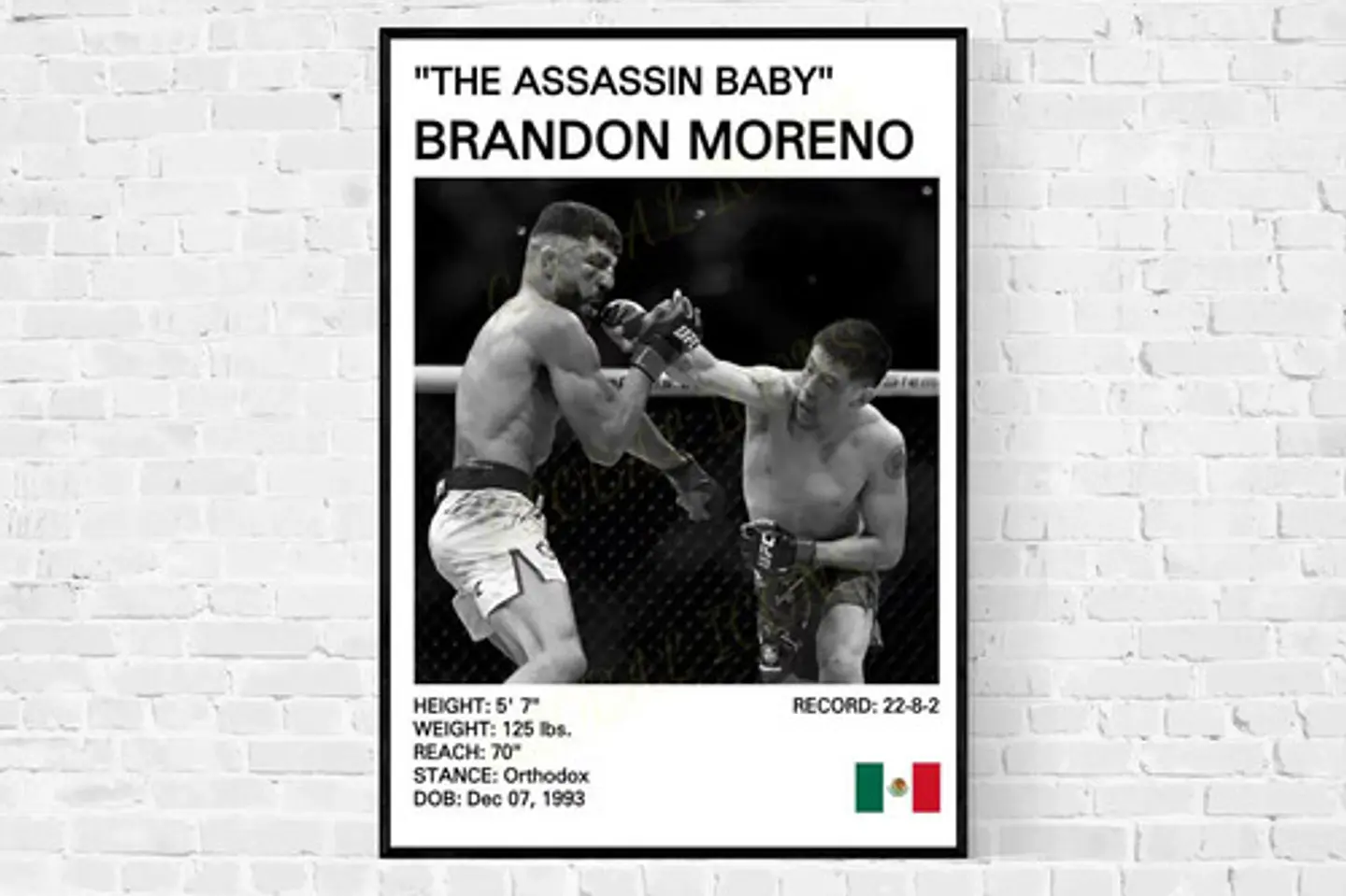 Cuadros De Brandon Moreno Ufc Peleador + Marco 4