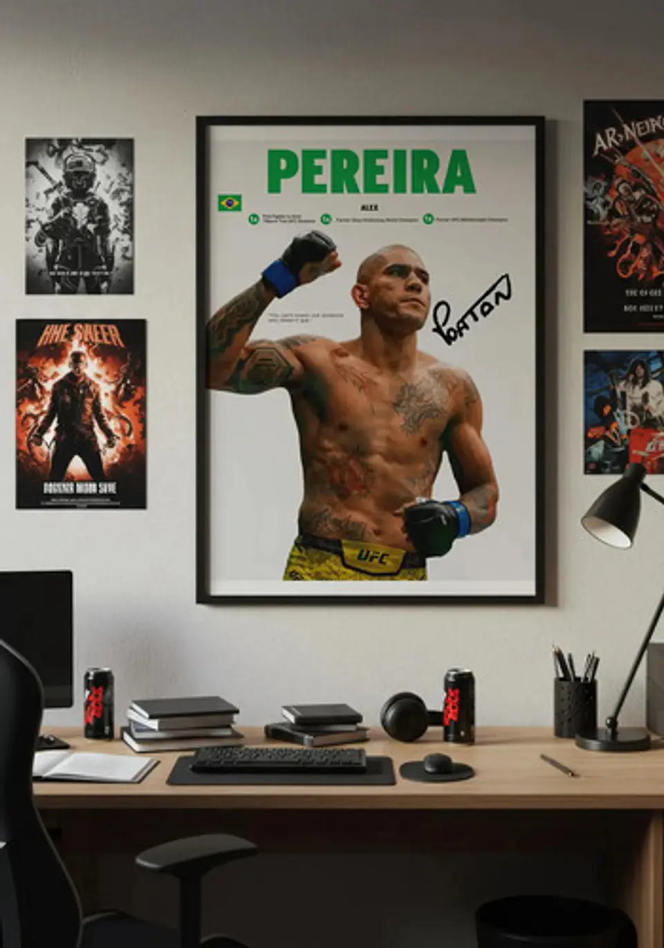 Cuadros De Peleadores Leyendas Ufc Mma + Marco 7