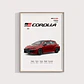 Cuadro Auto Toyota Gr Corolla Deportivo  + Marco Negro - Miniatura 2