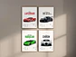 Cuadros De Autos 911 Gt3 Rs, Chiron, Huracan, Laferrari - Miniatura 1