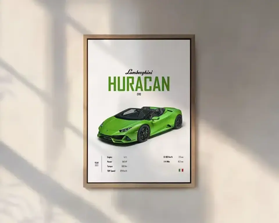 Cuadros De Autos 911 Gt3 Rs, Chiron, Huracan, Laferrari 5
