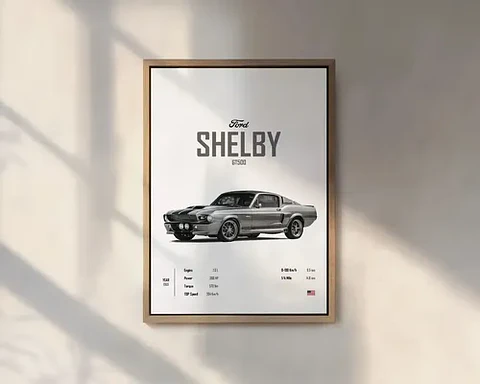 Cuadros Shelby Ford Gt500 De 1979 + Marco