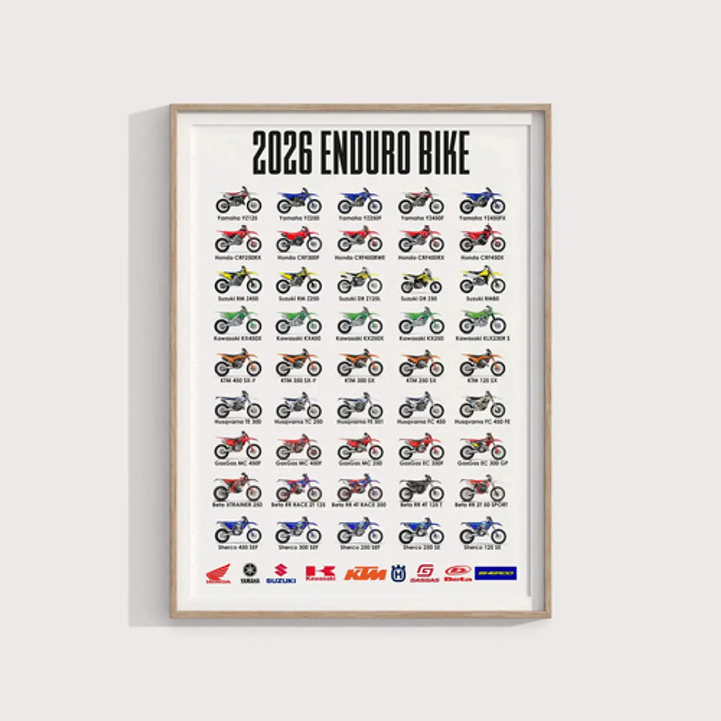 Cuadro Colección Todas Las Motos Enduro 2026 + Marco 2