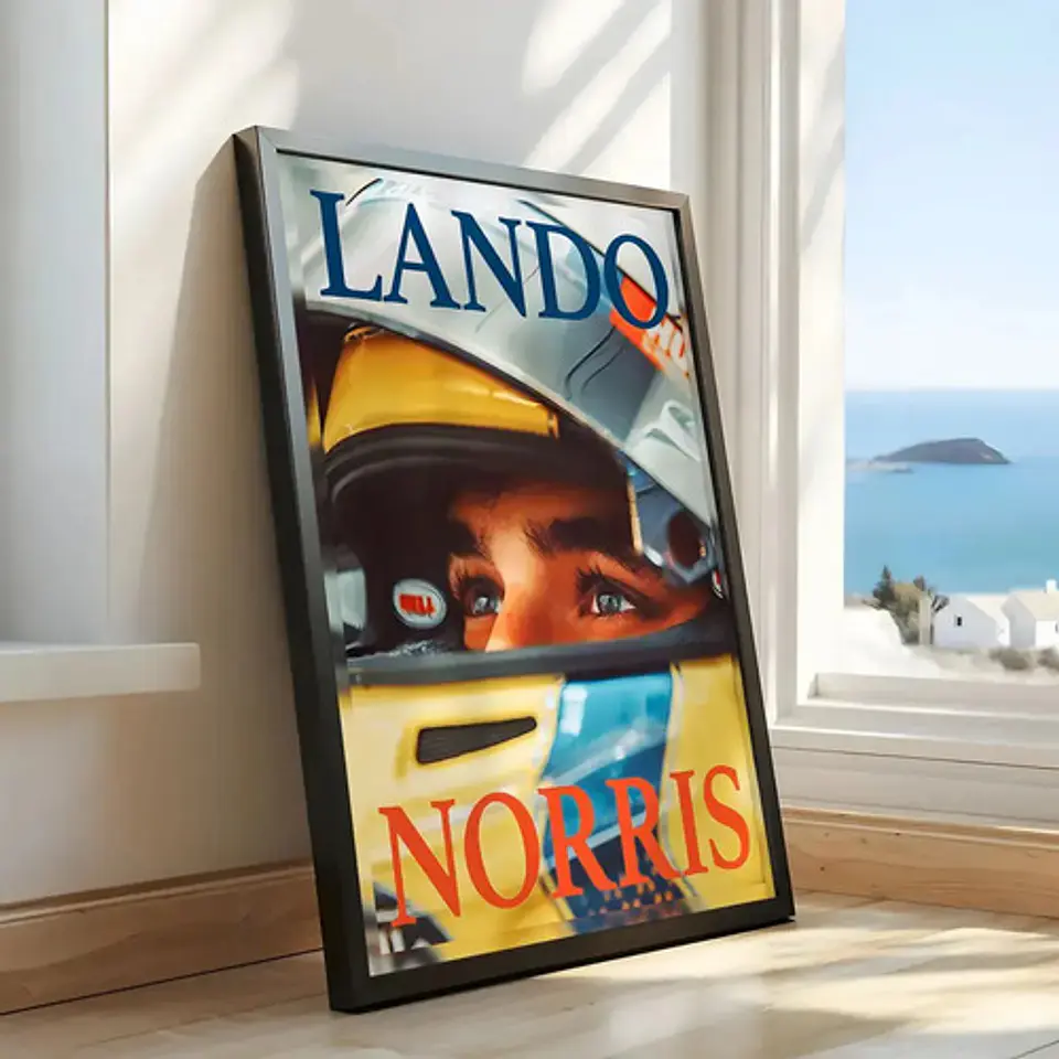 Cuadros De Lando Norris 4 Campeón 2025-6 Mclaren F1 + Marco 3