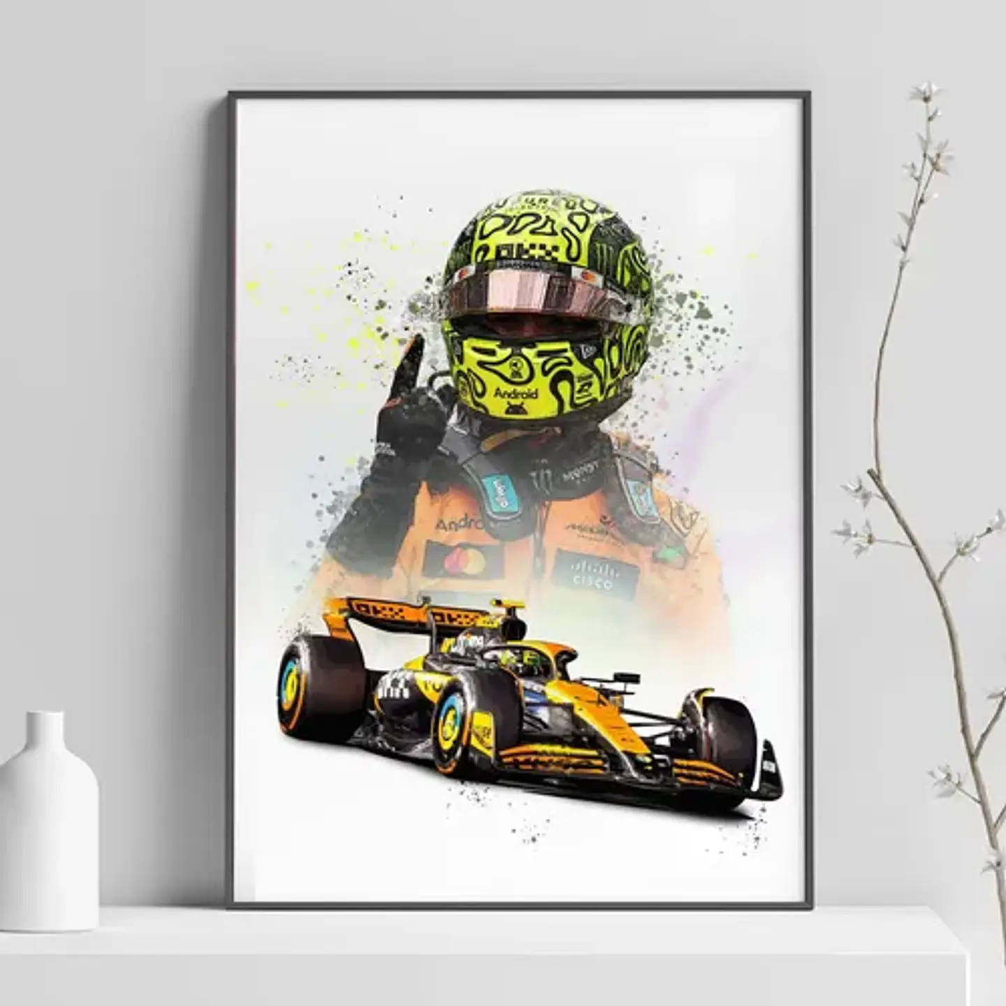 Cuadros De Lando Norris 4 Campeón 2025-6 Mclaren F1 + Marco 7