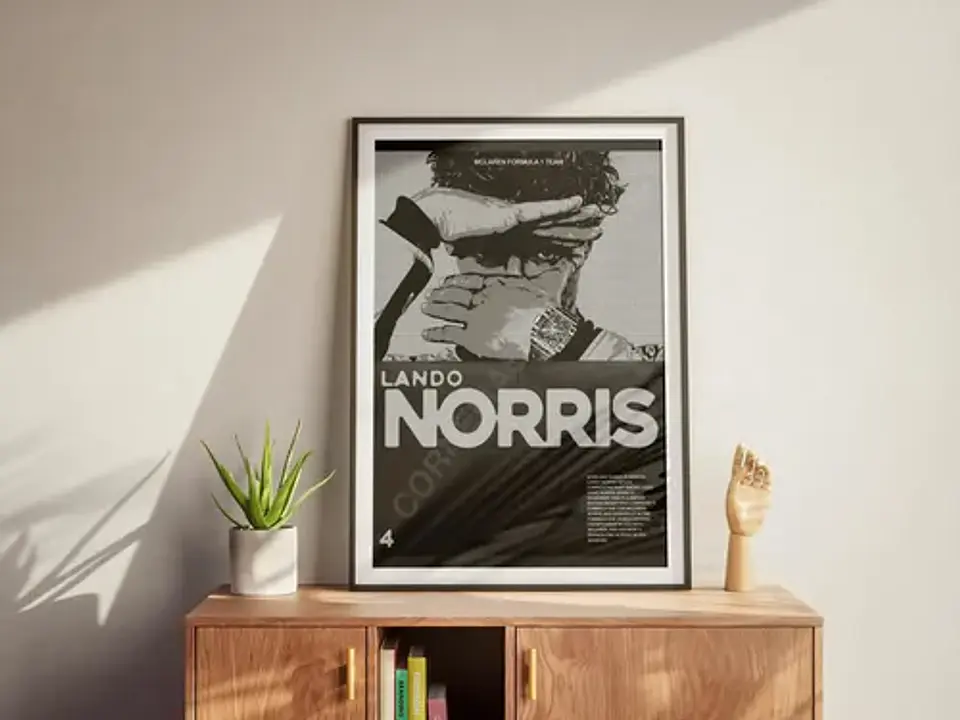 Cuadros De Lando Norris 4 Campeón 2025-6 Mclaren F1 + Marco 8