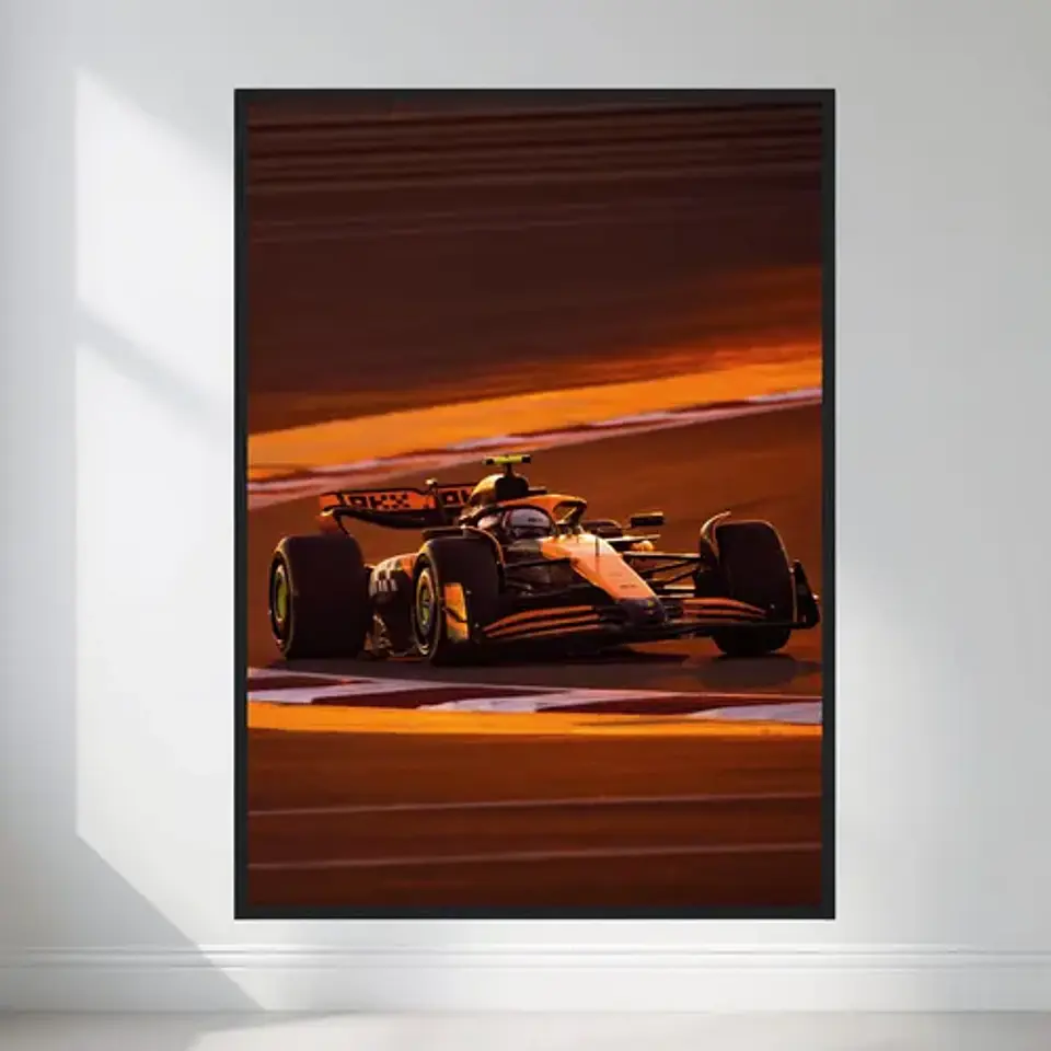 Cuadros De Lando Norris 4 Campeón 2025-6 Mclaren F1 + Marco 9