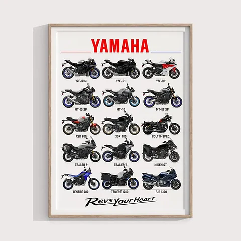 Cuadro Motos Colección Yamaha Deportivo + Marco