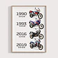 Cuadro Motos Honda Africa Twin Evolución + Marco - Miniatura 2