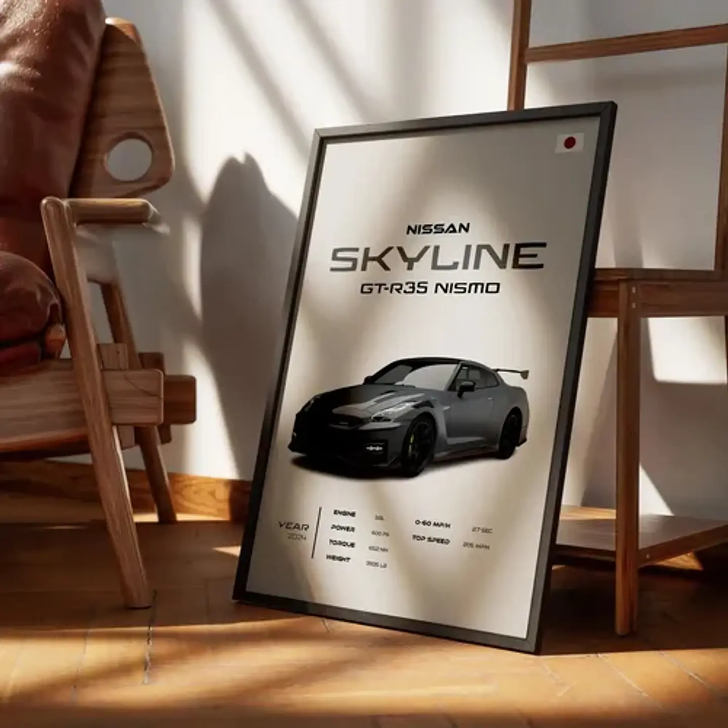 Cuadro Auto Skyline R35 Nismo Deportivo + Marco 1