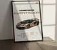 Cuadro Auto Lamborghini Aventador Dorado Deportivo + Marco - Miniatura 1