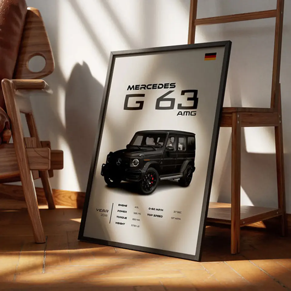 Cuadro Mercedes G63 Amg  Deportivo + Marco 2