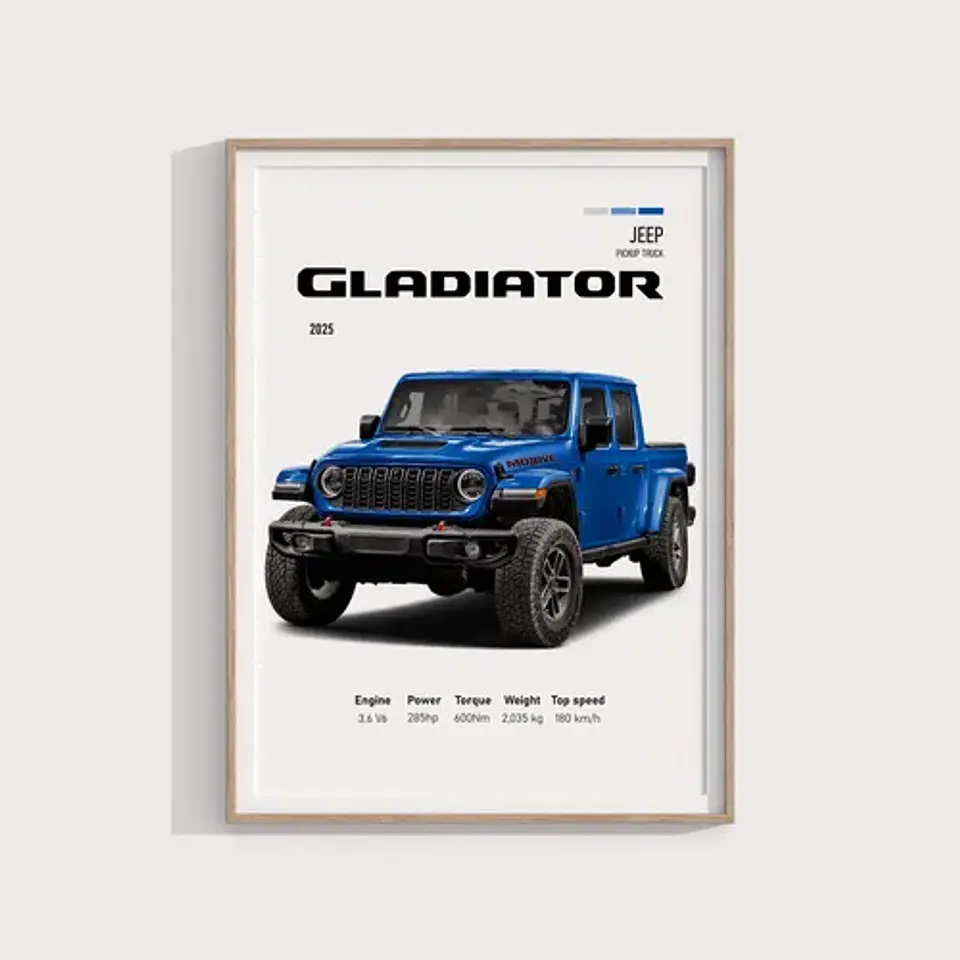Cuadro Jeep Gladiator Deportivo + Marco 1
