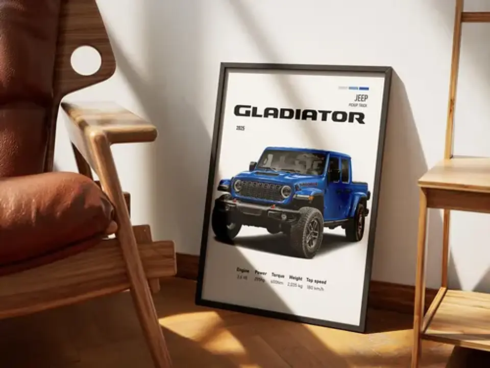 Cuadro Jeep Gladiator Deportivo + Marco 2