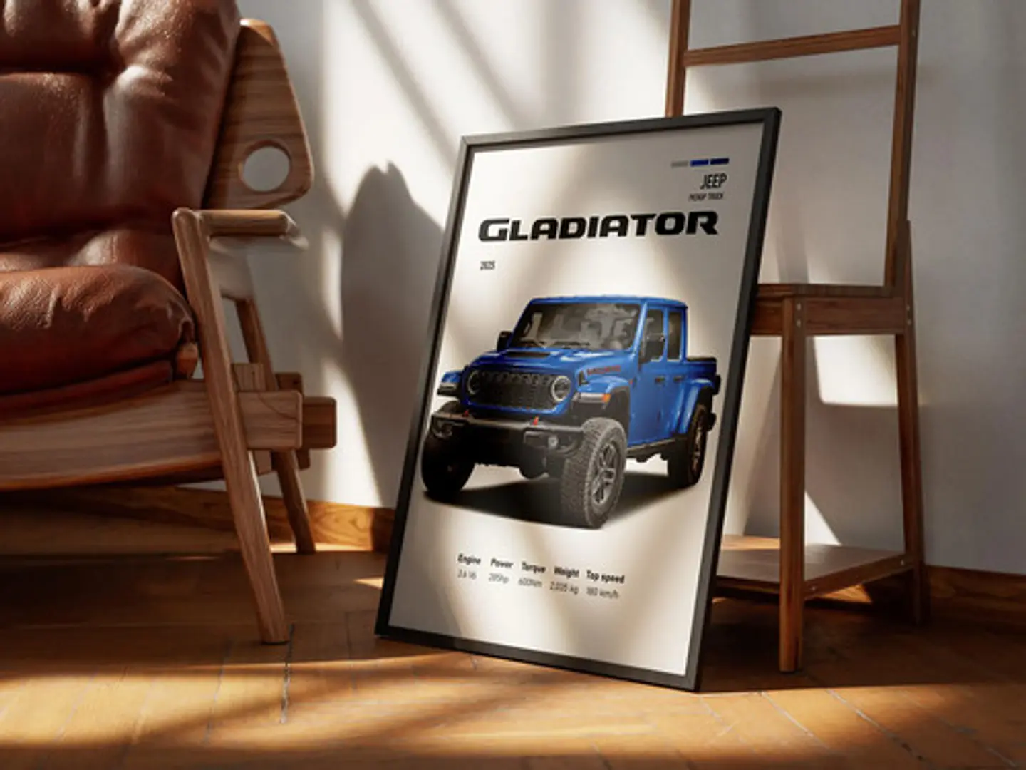 Cuadro Jeep Gladiator Deportivo + Marco 3