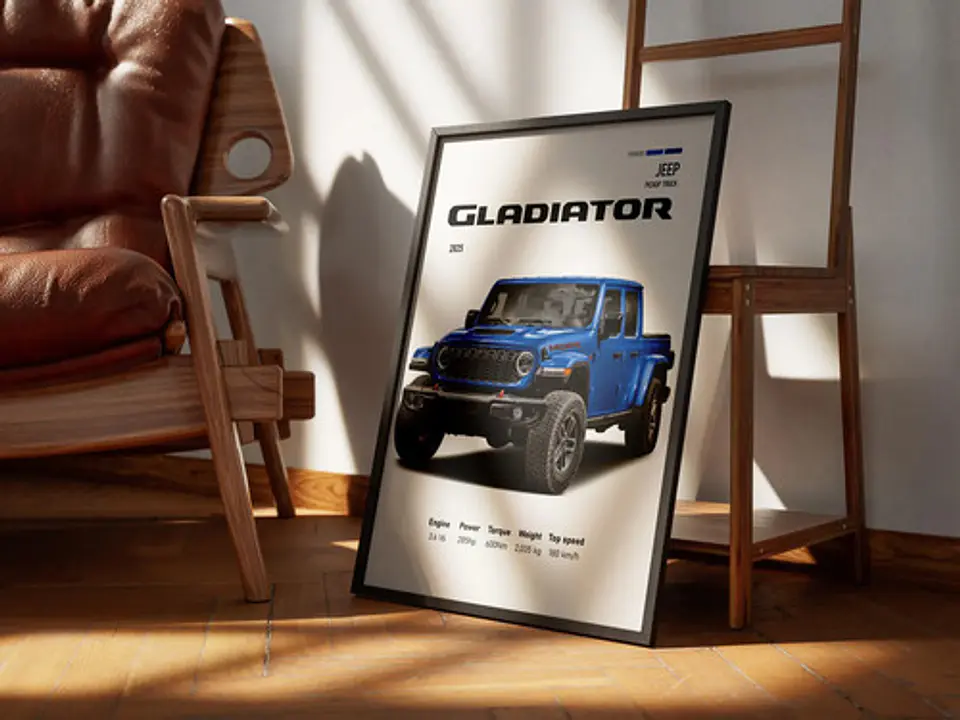 Cuadro Jeep Gladiator Deportivo + Marco 3