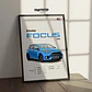 Cuadro Auto Ford Focus Rs Deportivo + Marco - Miniatura 3