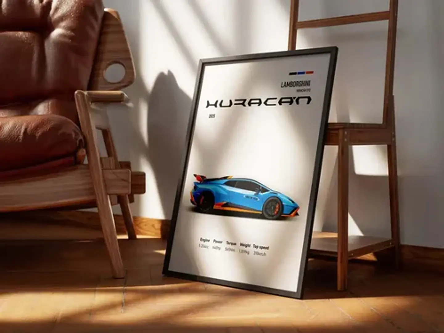 Cuadro Lamborghini Huracán Sto Deportivo  + Marco 3