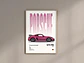 Cuadros Pink Porsche 911 Rosa Deportivo + Marco Negro - Miniatura 2