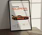Cuadro Auto Toyota Supra Mk4 Rapido Y Furioso + Marco - Miniatura 1