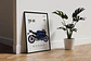 Cuadros De Modelos Motos Yamaha + Marco Negro - Miniatura 2