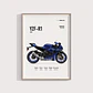 Cuadros De Modelos Motos Yamaha + Marco Negro - Miniatura 3