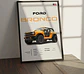 Cuadro Camioneta Ford Bronco Deportivo + Marco - Miniatura 1