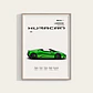 Cuadro Lamborghini Huracán Evo Spyder Deportivo Verde+ Marco - Miniatura 2