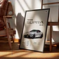 Cuadro Auto Toyota Supra Mk5 Gris Deportivo + Marco - Miniatura 2