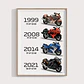 Cuadro Motos Suzuki Hayabusa Evolucion Deportivo + Marco - Miniatura 2
