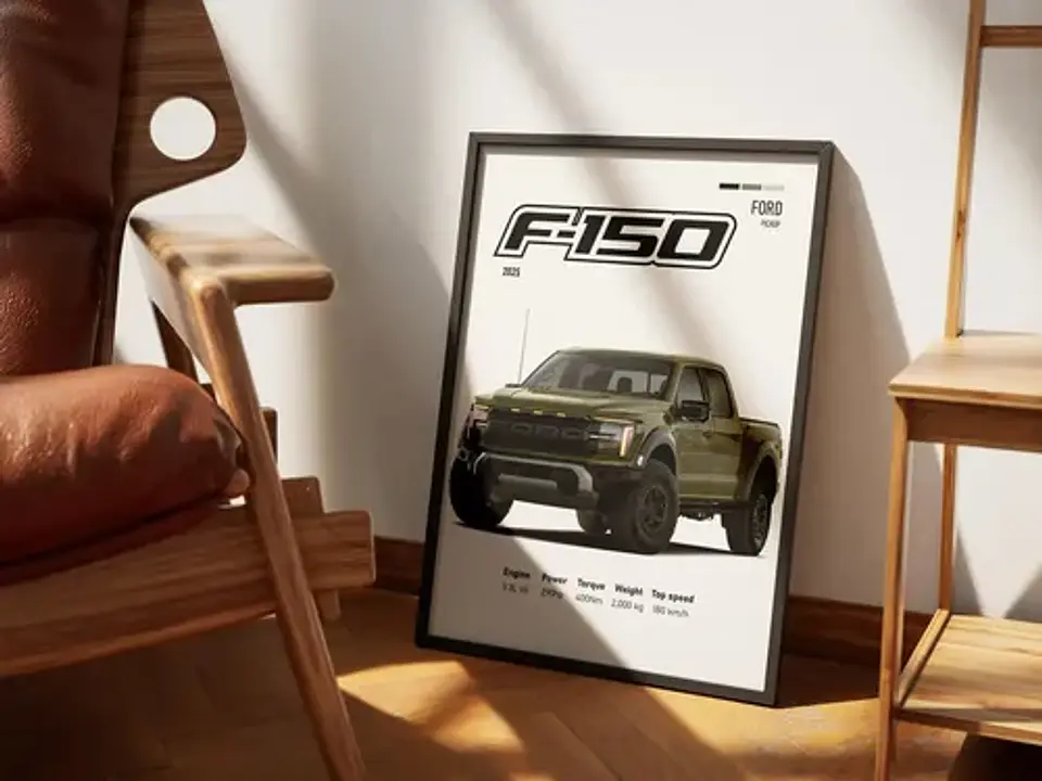 Cuadro Camioneta Ford F-150 + Marco 1