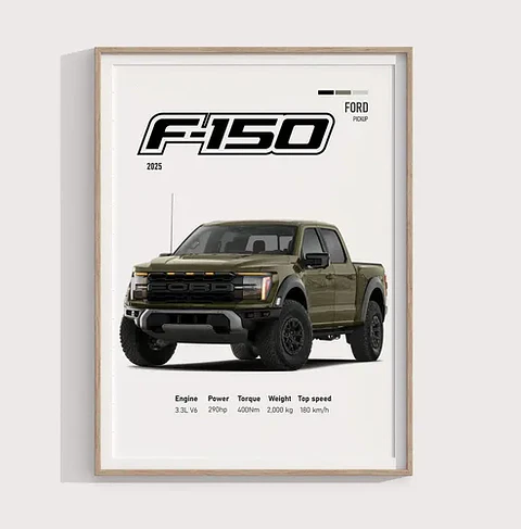 Cuadro Camioneta Ford F-150 + Marco