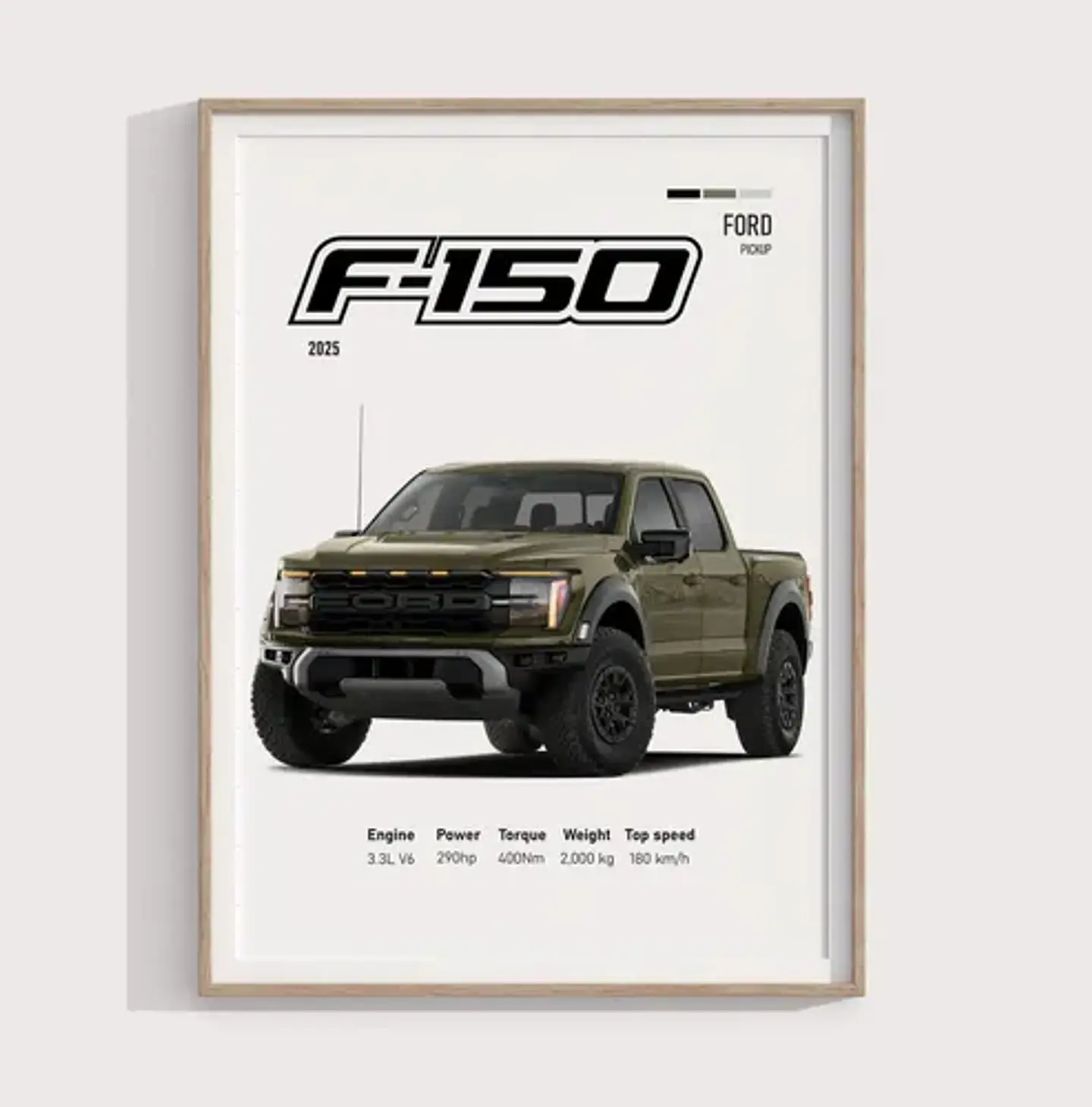Cuadro Camioneta Ford F-150 + Marco 2