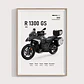 Cuadro 2025 Bmw R1300 Gs Deportivo + Marco Negro - Miniatura 2
