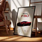Cuadro Auto Ferrari F80 Supercar Deportivo + Marco - Miniatura 1
