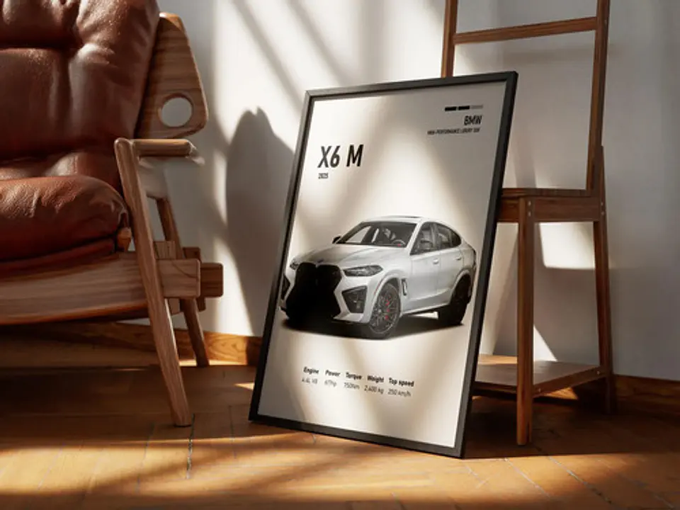 Cuadro Camioneta Bmw X6 M + Marco 3