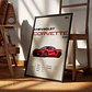 Cuadro Auto Chevrolet Corvette C8 Deportivo + Marco - Miniatura 1