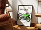 Cuadro Kawasaki Ninja Zx-6r 40th Aniversario  + Marco Negro - Miniatura 1