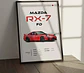 Cuadro Mazda Rx-7 Fd Jdm Deportivo + Marco - Miniatura 1