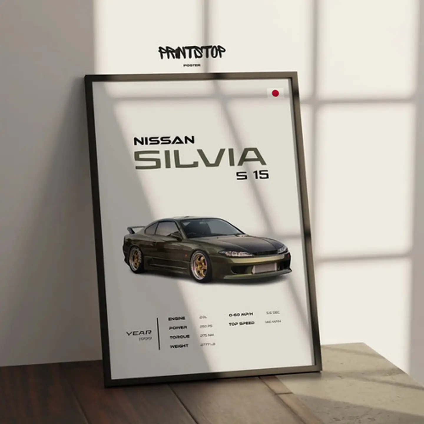 Cuadro Auto Nissan Silvia S15 Jdm Deportivo + Marco 2