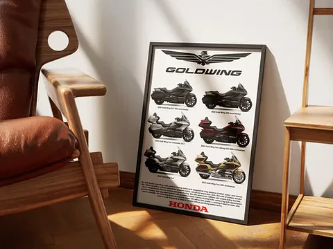 Cuadro Motos Honda Gold Wing Coleccion Deportivo + Marco