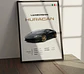 Cuadro Auto Lamborghini Huracán Deportivo + Marco - Miniatura 1