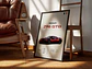 Cuadro Auto Ferrari 296 Gtb Deportivo + Marco - Miniatura 3