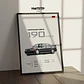 Cuadro Auto Mercedes-benz 190 Evo 1 Deportivo + Marco - Miniatura 2