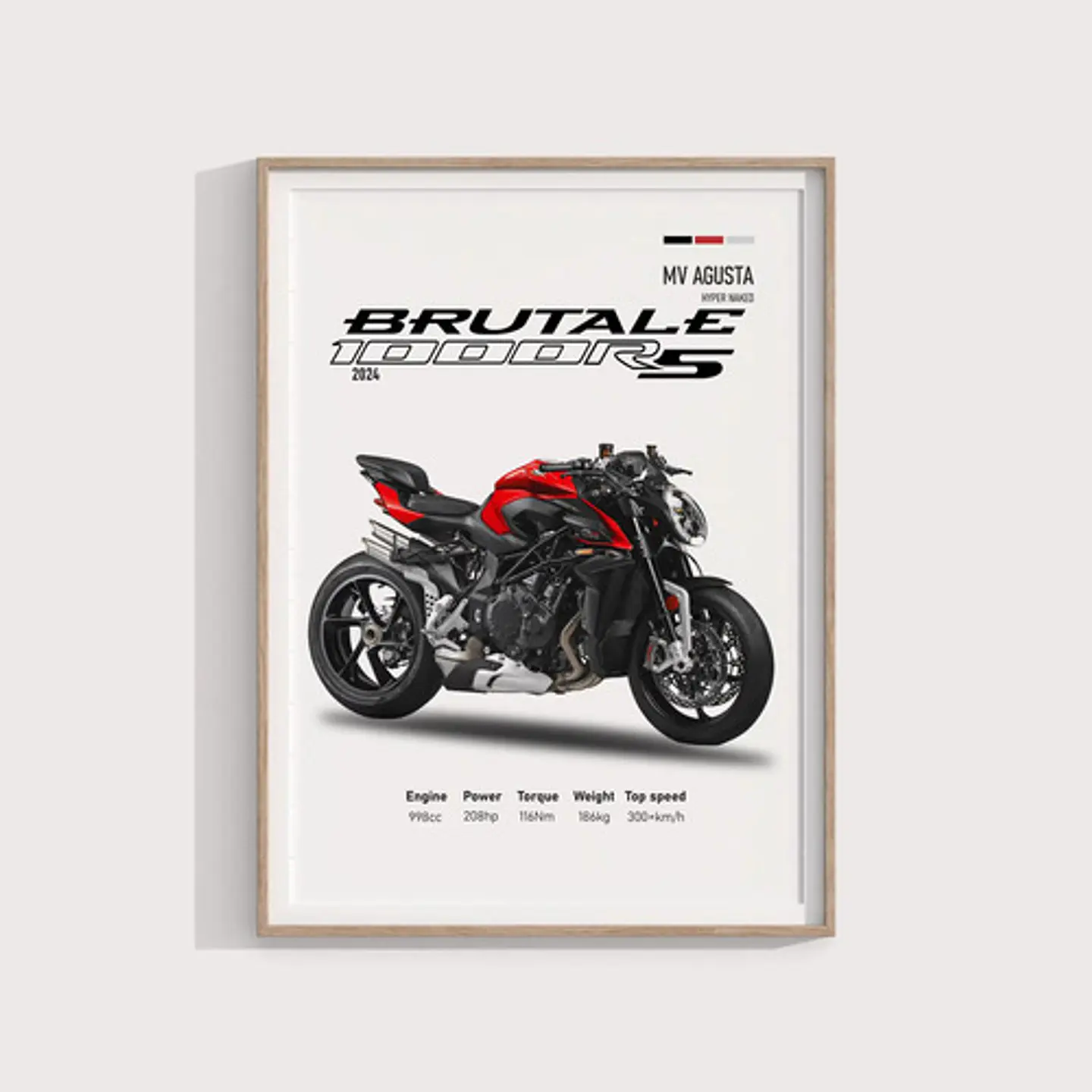 Cuadro Mv Agusta Brutale 1000 Rs Deportivo  + Marco 1