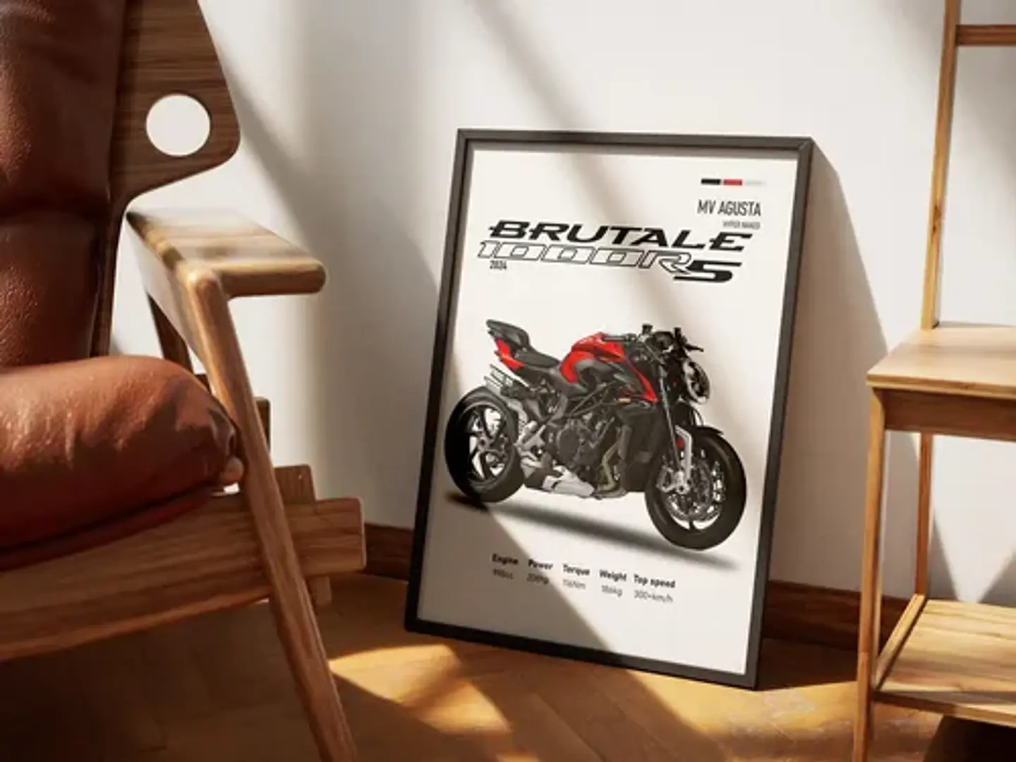 Cuadro Mv Agusta Brutale 1000 Rs Deportivo  + Marco 2